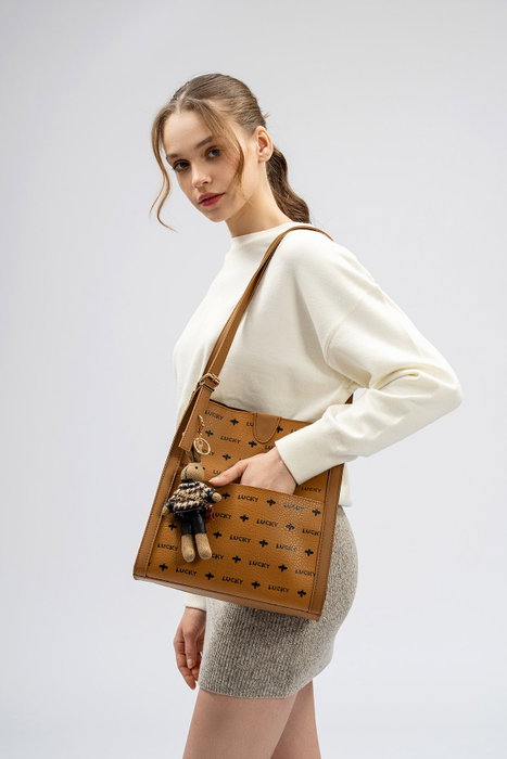 Lucky Bees Bolso Tote Mostaza